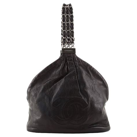 chanel rock and chain hobo